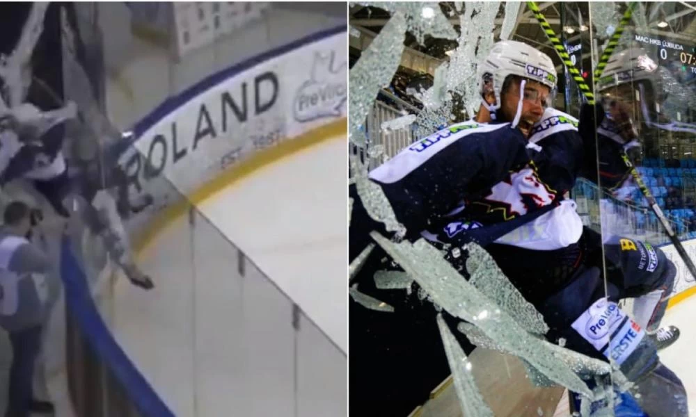 Χόκεϊ: Πήγε να πανηγυρίσει και έπεσα πάνω στο πλεξιγκλάς!